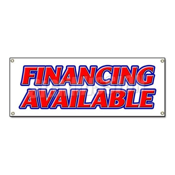 FINANCING AVAILABLE BANNER SIGN easy ez credit we finance by here pay here